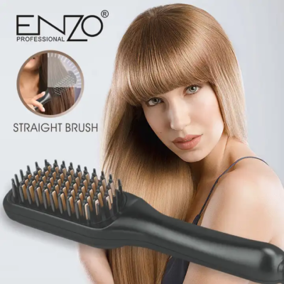 ENZO brosse à lisser électrique, peigne à cheveux électrique avec écran LCD EN 3201