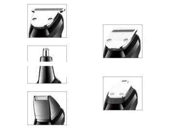 Kemei – tondeuse à cheveux 5 en 1 km-8601, rechargeable par USB, pour le nez et la barbe