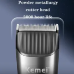 Kemei-Tondeuse à cheveux électrique professionnelle pour homme, tondeuse à barbe aste, boîtier en acier inoxydable, original