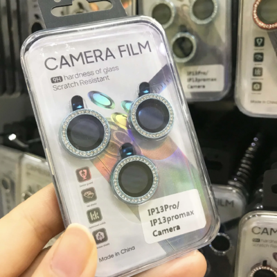 Protecteur d'appareil photo en métal diamant pour IPhone 14 12 13 Mini caméra arrière lentille de Protection
