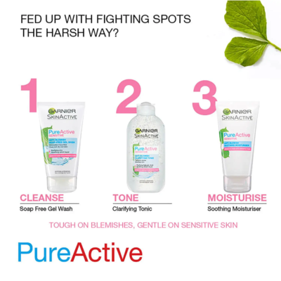 Tonique Clarifiant Anti Imperfections pour Peaux Sensibles Pure Active Garnier 200 ml