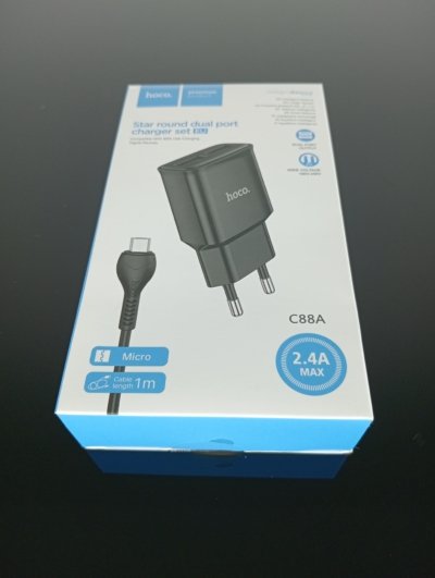 hoco c88a star round dual port wall charger eu MICRO