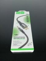 Hoco UPA25 Audio Conversion Cable Transparent Discovery Edition Lightning to 3.5mm 1m Black