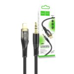 Hoco UPA25 Audio Conversion Cable Transparent Discovery Edition Lightning to 3.5mm 1m Black