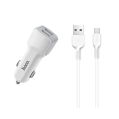 GRAND STYLE DUAL-PORT CAR CHARGER WITH MICRO CABLE HOCO Z23